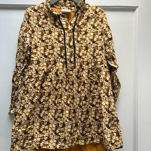 boboli Girls Floral Long Sleeve Tunic Dress